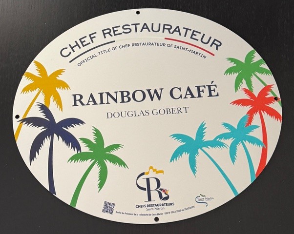 Plaque officielle des Chefs Restaurateurs de Saint-Martin